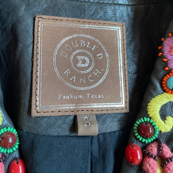Double D Ranch Embroidered Leather Jacket - Picture 8 of 10